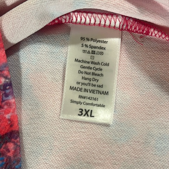 LuLaRoe Women’s Cassie Pencil Skirt/Size:3XL /Color: Multi-Pink/Blue Print (NWT) - Picture 5 of 7